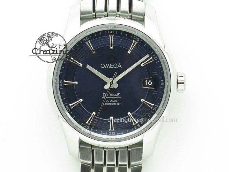 0508 Chic Planet Ocean Master Chrono 45mm SS OM 1:1 Best Edition Blue Dial On Blue Rubber Strap A 8172